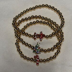 Bauble Bar Christmas Pisa bracelet set of 3